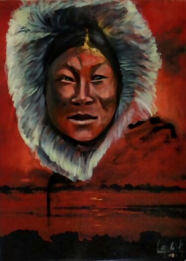Peinture intitulée "ESKIMO" par Ana Candioti, Œuvre d'art originale, Acrylique