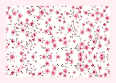 Digital Arts titled "Cherry Blossom Deli…" by Chun Yu Guan, Original Artwork, AI generated image Mounted on Cardboard