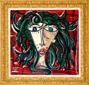La Medusa Disgraziata 「La Medusa Disgrazia…」というタイトルの絵画 Alessandro Sivigliaによって, オリジナルのアートワーク, アクリル ウッドストレッチャーフレームにマウント