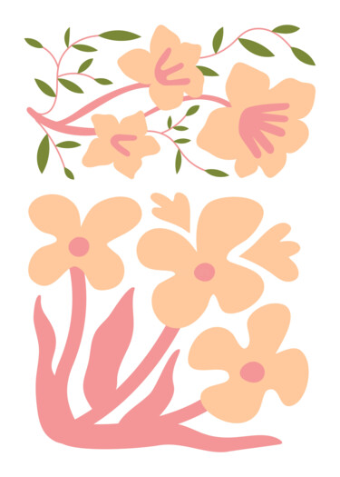 Digitale Kunst getiteld "Spring Blossoms Bou…" door Chun Yu Guan, Origineel Kunstwerk, AI gegenereerde afbeelding Gemonteerd…