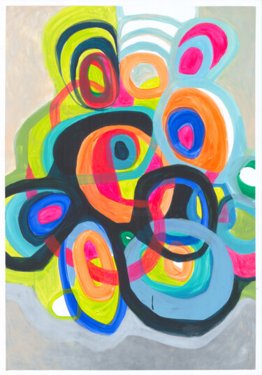 Schilderij getiteld "Organique No.16_P" door Joanna Pongowska, Origineel Kunstwerk, Acryl