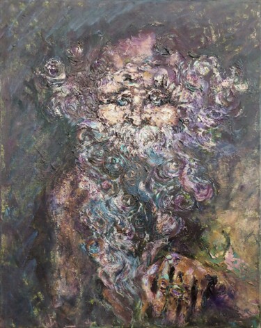 "Pan". Free copy of Mikhail Vrubel. Mythology character fore Schilderij getiteld ""Pan". Free copy of…" door Allen Light, Origineel Kunstwerk, Olie Gemonteerd op Frame voor houten branc…