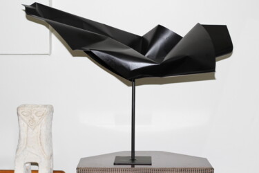 Aeroblack Escultura intitulada "Aeroblack" por Elodie Marpault, Obras de arte originais, Alumínio