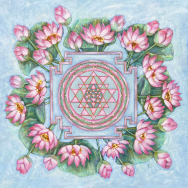 제목이 "Celestial Lotuses &…"인 미술작품 Sasha Tovstik로, 원작, 기름