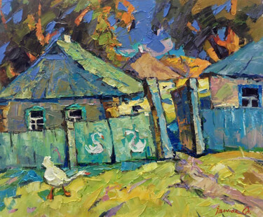 Pittura intitolato "Rustic comfort" da Oleksiy Ivanyuk, Opera d'arte originale, Olio Montato su Telaio per barella in legno