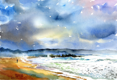 绘画 标题为“Natural landscape.…” 由Oleksandr Desiat, 原创艺术品, 水彩