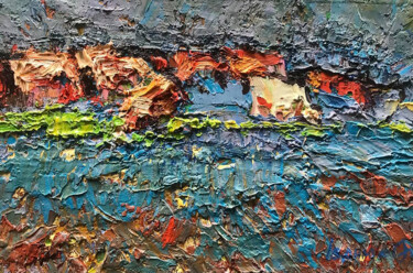 Painting titled "Succession" by Oleksiy Ivanyuk, Original Artwork, Oil Mounted on Wood Stretcher frame