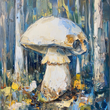 Arte digitale intitolato "Lone mushroom ancho…" da Lucy Moon, Opera d'arte originale, Acquarello