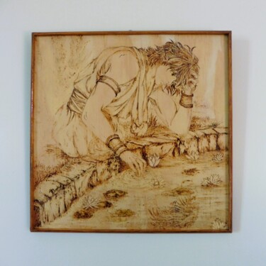 Printmaking titled "Narcisse" by Isabelle Dextre, Original Artwork, Engraving