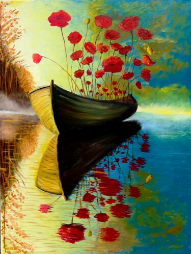 "The Soul’s Journey" başlıklı Tablo Vera Sol tarafından, Orijinal sanat, Petrol Ahşap Sedye çerçevesi üzerine monte edilmiş