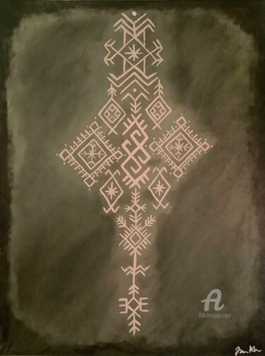 Symphonie Ancestrale Schilderij getiteld "Symphonie Ancestrale" door Imane Khoumili (Umenia), Origineel Kunstwerk, Acryl Gemonteerd op Frame voor…