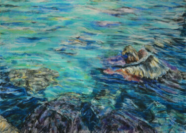 "Two Elements 7" başlıklı Tablo Gabriele Kübler-Mohr tarafından, Orijinal sanat, Pastel