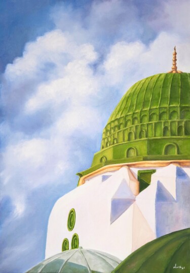 Masjid an-Nabawi Oil Painting "Masjid an-Nabawi Oi…" başlıklı Tablo Fineartderya tarafından, Orijinal sanat, Petrol