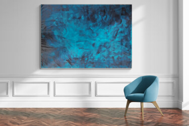 "The Eye of Zeus" - Blues Collection 2024/2025 Pittura intitolato ""The Eye of Zeus" -…" da Sonia Jeronimo (Sónia J. Modern Art), Opera d'arte originale, Acrilico