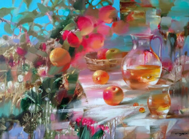 绘画 标题为“Apple Spas” 由Anatoly Tarabanov, 原创艺术品, 油 安装在木质担架架上