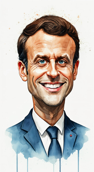 数字艺术 标题为“Watercolor Portrait…” 由Caprice, 原创艺术品, AI生成的图像