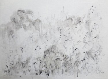Tekening getiteld "La bête" door Frédérique Nolet De Brauwere, Origineel Kunstwerk, Inkt