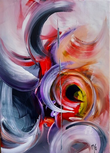 FLAMENCO Schilderij getiteld "FLAMENCO" door Michele Madeleine Guillot, Origineel Kunstwerk, Acryl Gemonteerd op Frame voor houten br…