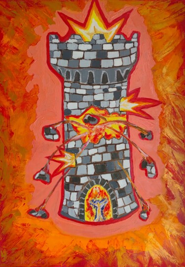 绘画 标题为“Lightning Tower 50×…” 由Stanisław Szmelkowski (Ermolaev), 原创艺术品, 油