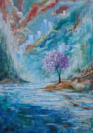 Lilac Breath of Eternity "Lilac Breath of Ete…" başlıklı Tablo Elvina Setkeri tarafından, Orijinal sanat, Akrilik Ahşap Sedye çerçevesi üzerine monte…