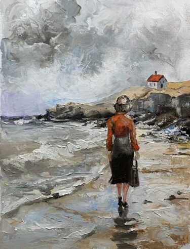 Getting back home Pittura intitolato "Getting back home" da Vita Schagen, Opera d'arte originale, Olio Montato su Telaio per barella in legno