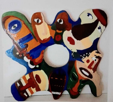 Pittura intitolato ""Resonancia"" da Mauricio Siller Obregón, Opera d'arte originale, Smalto