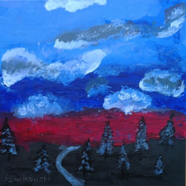Sunset 25×25 S.Smelkowski Malarstwo zatytułowany „Sunset 25×25 S.Smel…” autorstwa Stanisław Szmelkowski (Ermolaev), Oryginalna praca, Olej