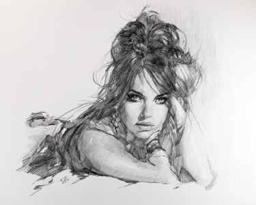 Oh! Rita Dessin intitulée "Oh! Rita" par Andros K., Œuvre d'art originale, Graphite