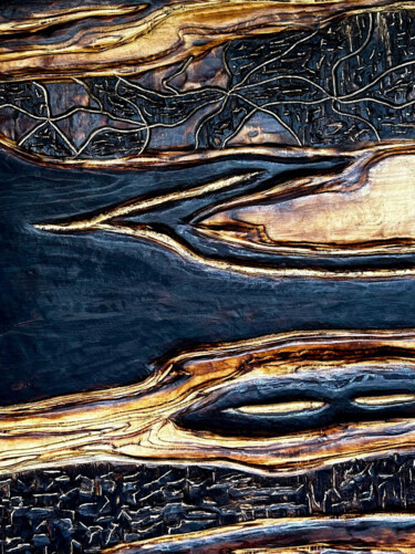 Sculpture intitulée "MYSTIC STREAMS" par Unai Arozena, Œuvre d'art originale, Bois