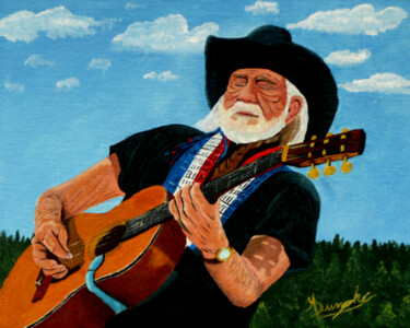 绘画 标题为“Willy Nelson” 由Anthony Dunphy, 原创艺术品, 丙烯