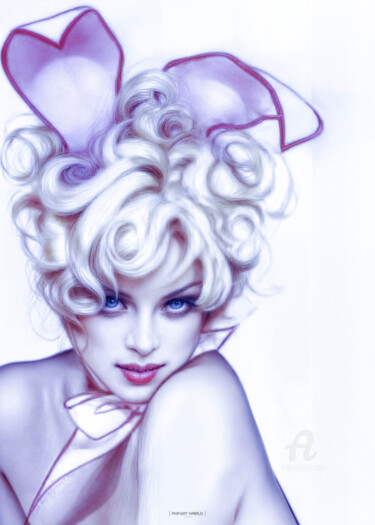 Pin-up girls come to life! | BUNNY VIOLET Цифровое искусство под названием "Pin-up girls come t…" - Pop Art World, Подлинное произведение искусства, Изображение, сген…