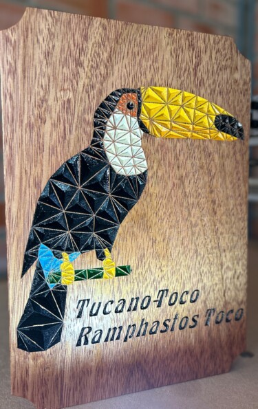 Скульптура под названием "Tucano Toco" - Fernando Barbieri (Ieri), Подлинное произведение искусства, Дерево