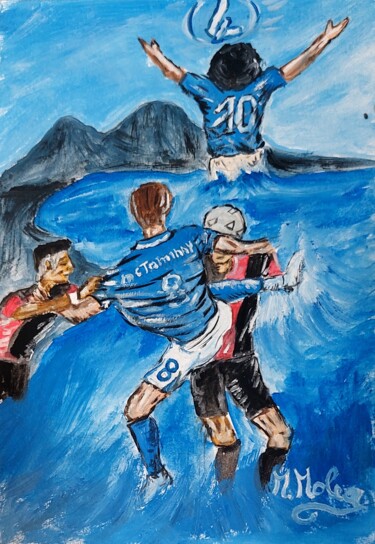 Pittura intitolato "Da McFratm a D10S..…" da Marcella Molea, Opera d'arte originale, Olio