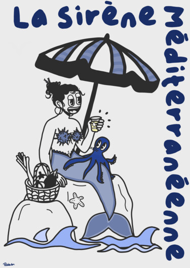 Retour du marché Digitale Kunst getiteld "Retour du marché" door Petitetoulon, Origineel Kunstwerk, Digitaal Schilderwerk