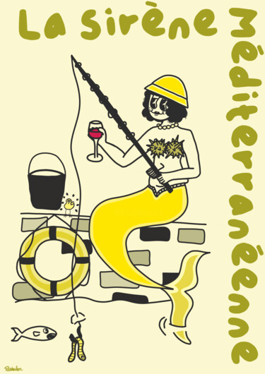 数字艺术 标题为“La jaune du Quai” 由Petitetoulon, 原创艺术品, 数字油画