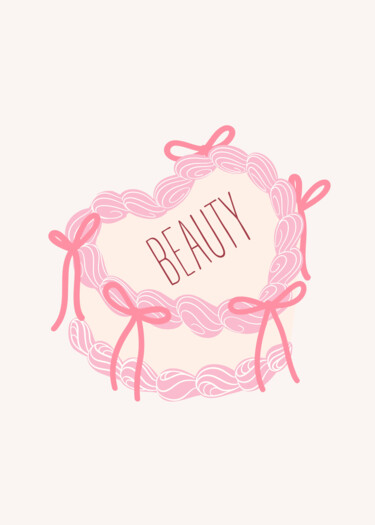 数字艺术 标题为“Elegant Pink Beauty…” 由春宇 关, 原创艺术品, AI生成的图像 安装在纸板上