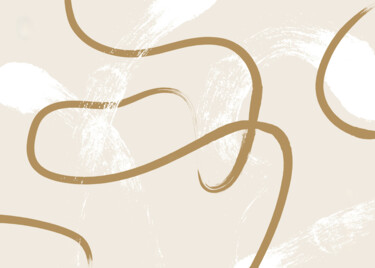 数字艺术 标题为“Elegant Brushstroke…” 由春宇 关, 原创艺术品, AI生成的图像 安装在纸板上