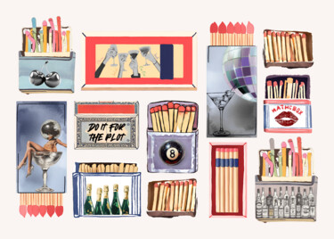 Arts numériques intitulée "Matchbox Magic: A P…" par Chun Yu Guan, Œuvre d'art originale, Image générée par l'IA Monté sur C…