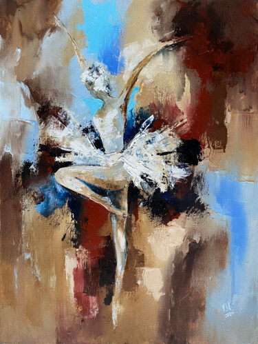 Ballerina 25 제목이 "Ballerina 25"인 미술작품 Volodymyr Nezdiimynoha로, 원작, 기름 나무 들것 프레임에 장착됨