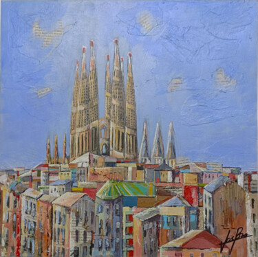 VISTA DE BCN SAGRADA FAMILIA Painting titled "VISTA DE BCN SAGRAD…" by Josep Pozo, Original Artwork, Acrylic