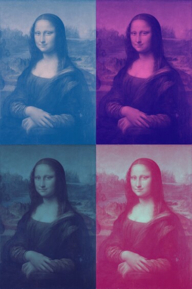Digital Arts titled "Mona Lisa's Enigma…" by Chun Yu Guan, Original Artwork, AI generated image Mounted on Cardboard