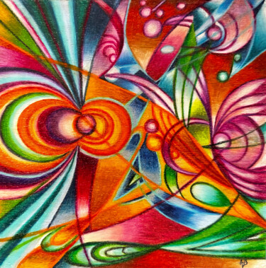 Painting titled "Pelote #31" by Anne Brigaud, Original Artwork, Pencil