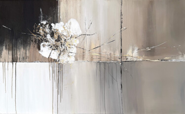 Grey gold in Structure 제목이 "Grey gold in Struct…"인 미술작품 Tatiana Malinovscaia로, 원작, 아크릴 나무 들것 프레임에 장착됨