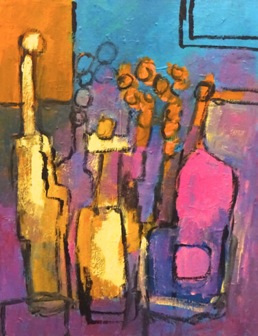 Pittura intitolato "Composition 7142" da Engelina Zandstra, Opera d'arte originale, Acrilico Montato su Telaio per barella i…