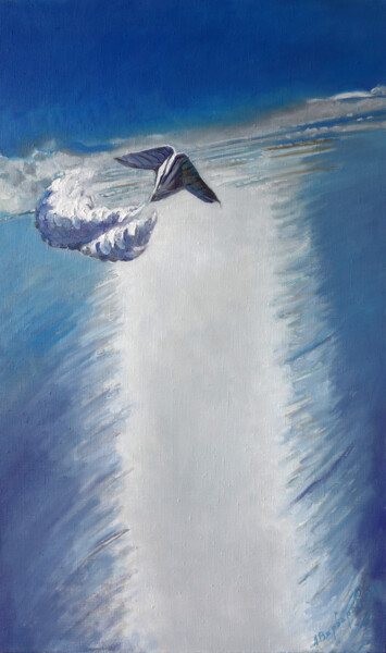 Schilderij getiteld "Air Force" door Anatoly Varvarov, Origineel Kunstwerk, Olie Gemonteerd op Frame voor houten brancard