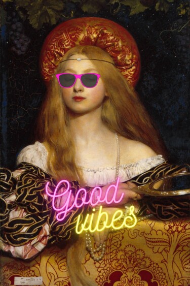 Digitale Kunst mit dem Titel "Vintage Glamour Goo…" von Chun Yu Guan, Original-Kunstwerk, KI-generiertes Bild Auf Karton mon…