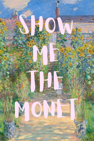 Digitale Kunst getiteld "Show Me The Monet" door Chun Yu Guan, Origineel Kunstwerk, AI gegenereerde afbeelding Gemonteerd op…