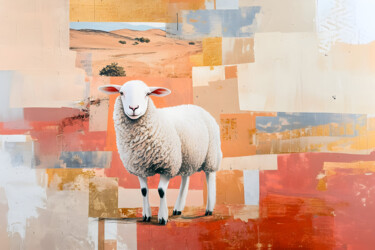 数字艺术 标题为“Desert Lamb. Abstra…” 由Miriam-Feyga Bunimovich, 原创艺术品, 数字拼贴