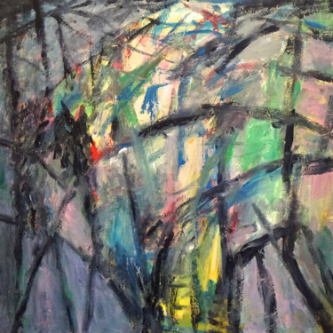 绘画 标题为“Composition 7197” 由Engelina Zandstra, 原创艺术品, 丙烯 安装在木质担架架上