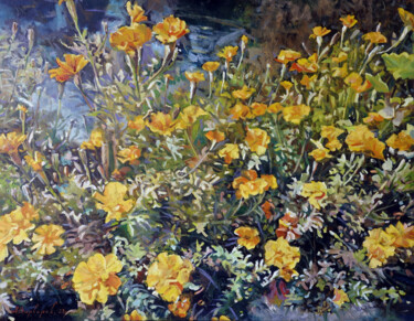 "Marigold" başlıklı Tablo Anatoly Varvarov tarafından, Orijinal sanat, Petrol Ahşap Sedye çerçevesi üzerine monte edilmiş